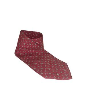 Vineyard Vines Pink 100% Silk Shark Tie Mens Necktie Preppy Nautical 3.5” W